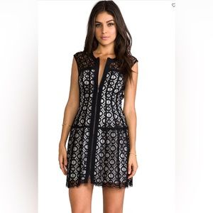NWT Nanette Lepore “Drive Me Crazy” Black Lacce Dress, Size 6